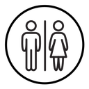 Wc toilet door plate icon