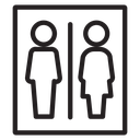 Wc toilet door plate icon