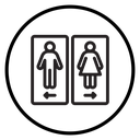 Wc toilet door plate icon