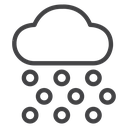 Weather Hail Cloud Black Outline icon