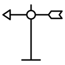 Weather vane Black Outline icon