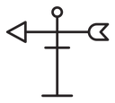 Weather vane icon