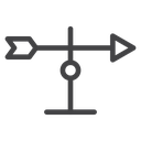Weather Vane Stand Black Outline icon