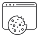 Web Cookies Black Outline icon