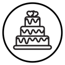 Wedding cake icon