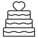 Wedding cake icon