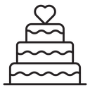 Wedding cake icon