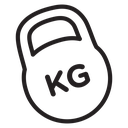 Weight kilogram icon