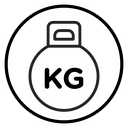 Weight kilogram icon