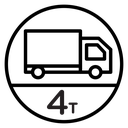 Weight limit traffic sign icon