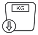 Weight loss Black Outline icon