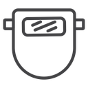 Welding Mask Black Outline icon