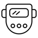 Welding shield cover Black Outline icon