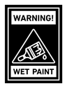 Wet paint sign icon