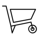 Wheelbarrow cart icon