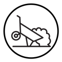 Wheelbarrow unloading icon