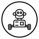 Wheels robot icon