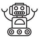 Wheels robot icon