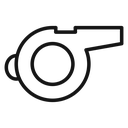 Whistle Black Outline icon