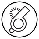 Whistle Circle Badge icon