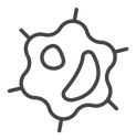 White blood cell Black Outline icon