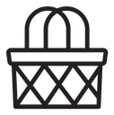 Wicker Bascuit black outline icon