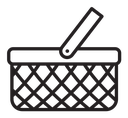 Wicker basket icon