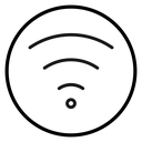 Wifi (2) Black Outline icon