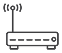 Wifi modem Black Outline icon