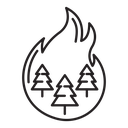 Wildfire disaster icon