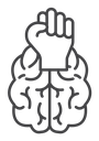 Will power Black Outline icon