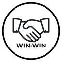 Win-win business deal icon