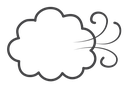 Wind clouds Black Outline icon