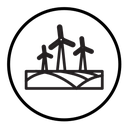 Wind power plant icon