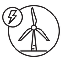 Wind power plant icon