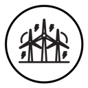 Wind power plant icon