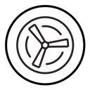 Wind turbine icon