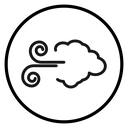 Windy Black Outline icon