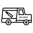 Wine delivery icon