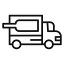 Wine delivery Black Outline icon