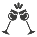 Wine toast icon