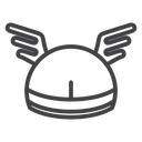 Winged viking helmet icon