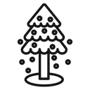 Winter tree icon