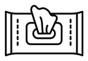 Wipes pack black outline icon