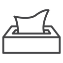 Wipes Tissue Box Black Outline icon