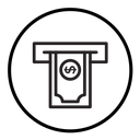 Withdraw Money in ATM icon