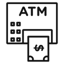 Withdraw Money in ATM icon