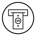 Withdraw Money in ATM icon