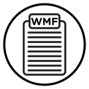 WMF File Document Black Outline icon
