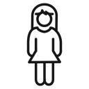 Woman Black Outline icon